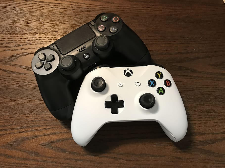 a picture of a gaming controllers